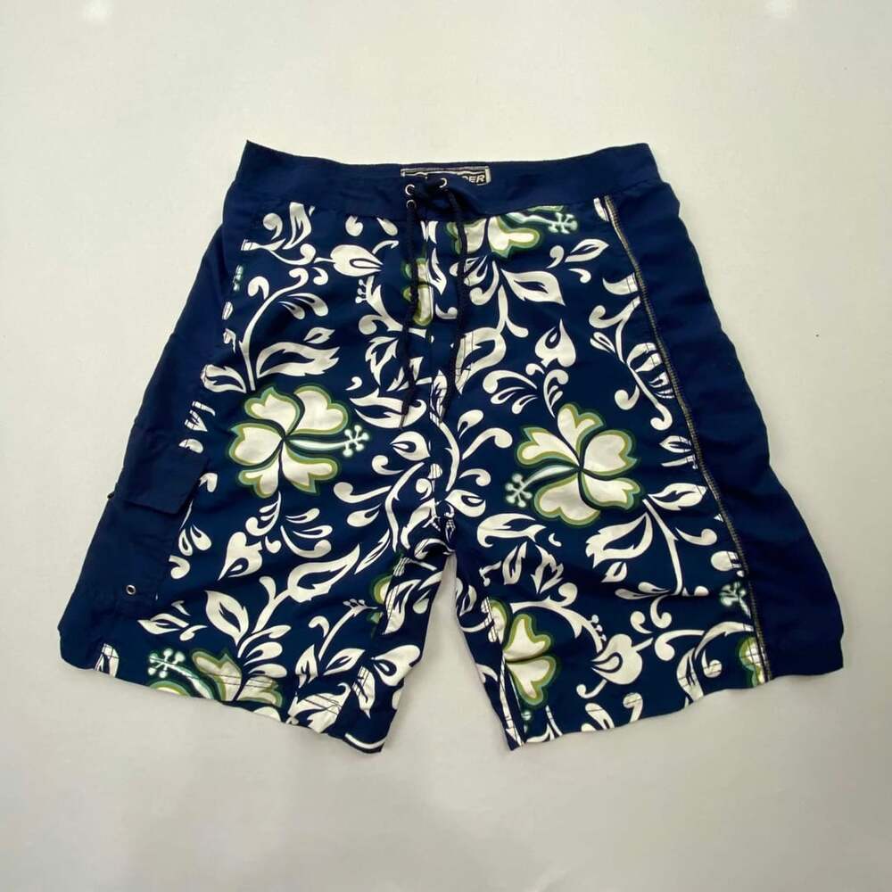 Zeelander Board Shorts Size 32 Blue Floral Swim Trunks